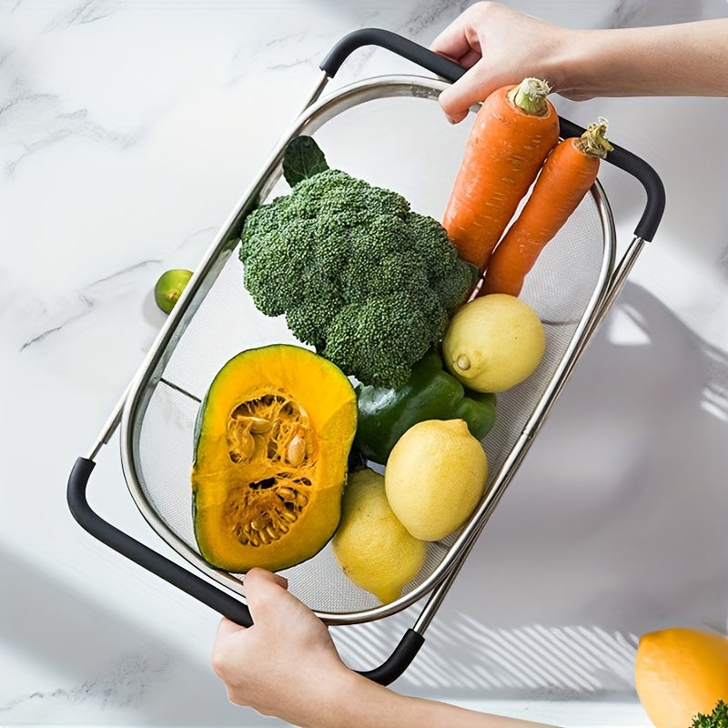 Expandable Stainless Steel Filter with Fine Mesh for Kitchen