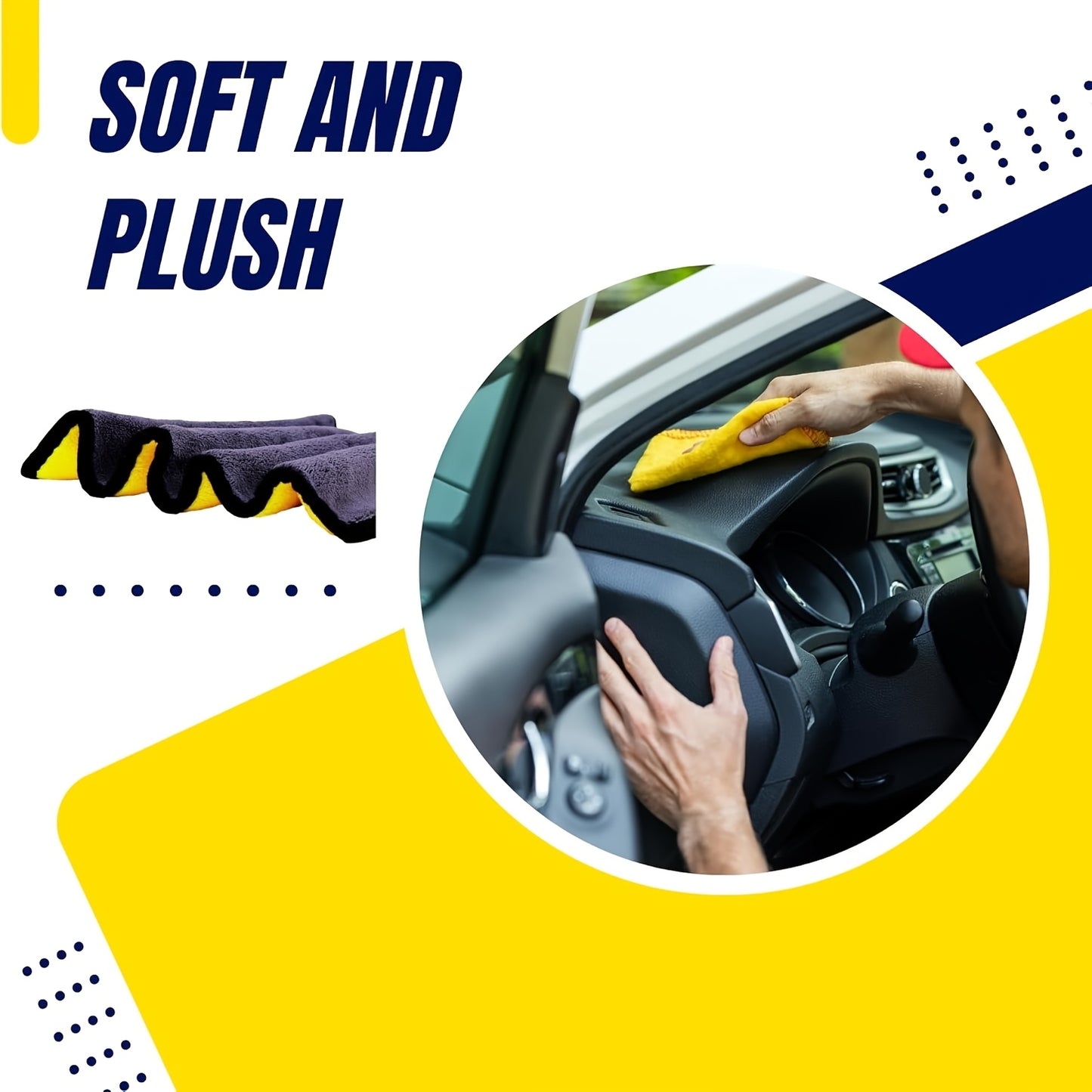 48 Inch Long Handle Car Wash Brush Kit with Microfiber Mop Heads