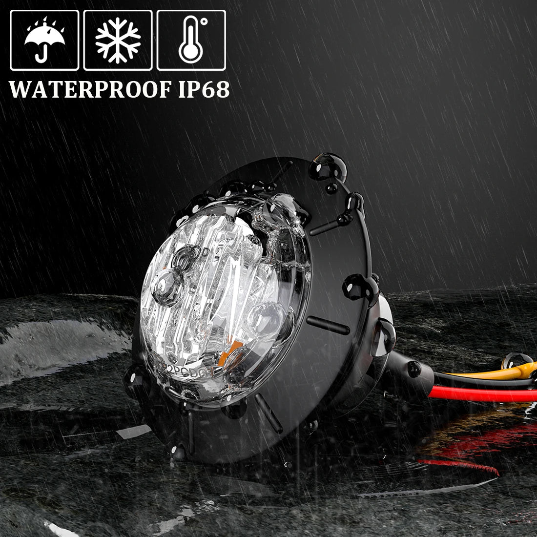 10pcs Round Dual Color LED Side Marker Lights