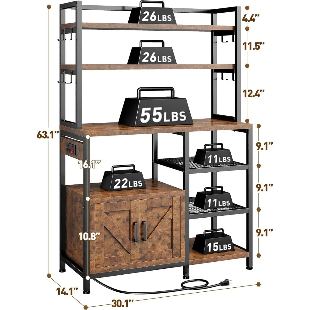 Bakers Rack with Power Outlet