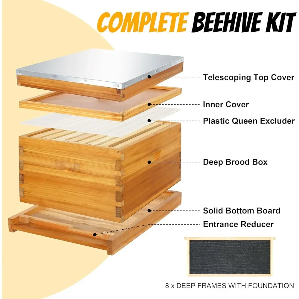 8 Frame Bee Hive Starter Kit