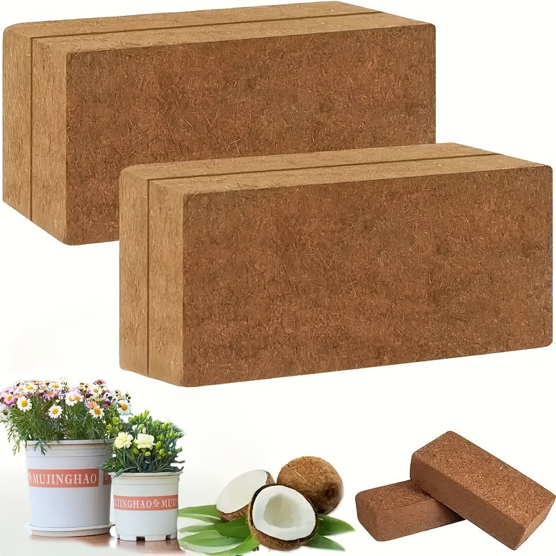 Coconut Fiber Bricks for Plants Square Fiber Coconut Shells Low Conductivity and PH Balance Suitable for Gardening and Planting Coconut Soil