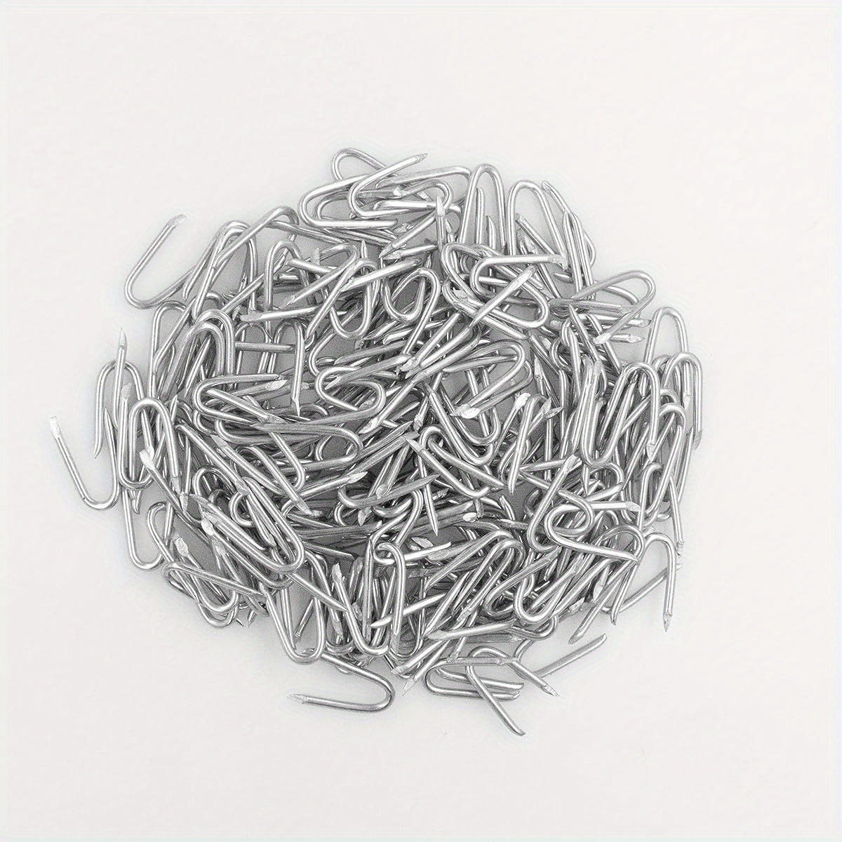 Omotool Steel Wire Fencing Staples 200 Pieces Galvanized U Shaped Fasteners Nails for Wire Mesh and Woven Fencing