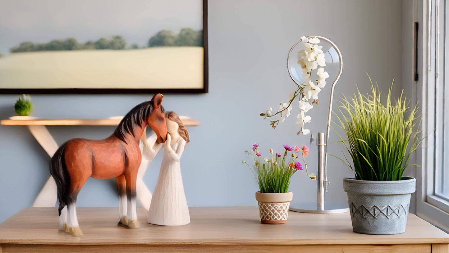 Horse Gifts For Girls Women Hand Painted Cowgirl Figurine