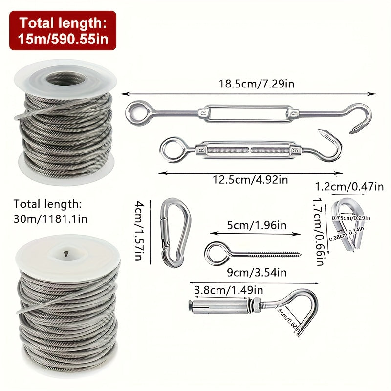 PVC Coated 304 Stainless Steel Heavy Duty Cable Rope Roll