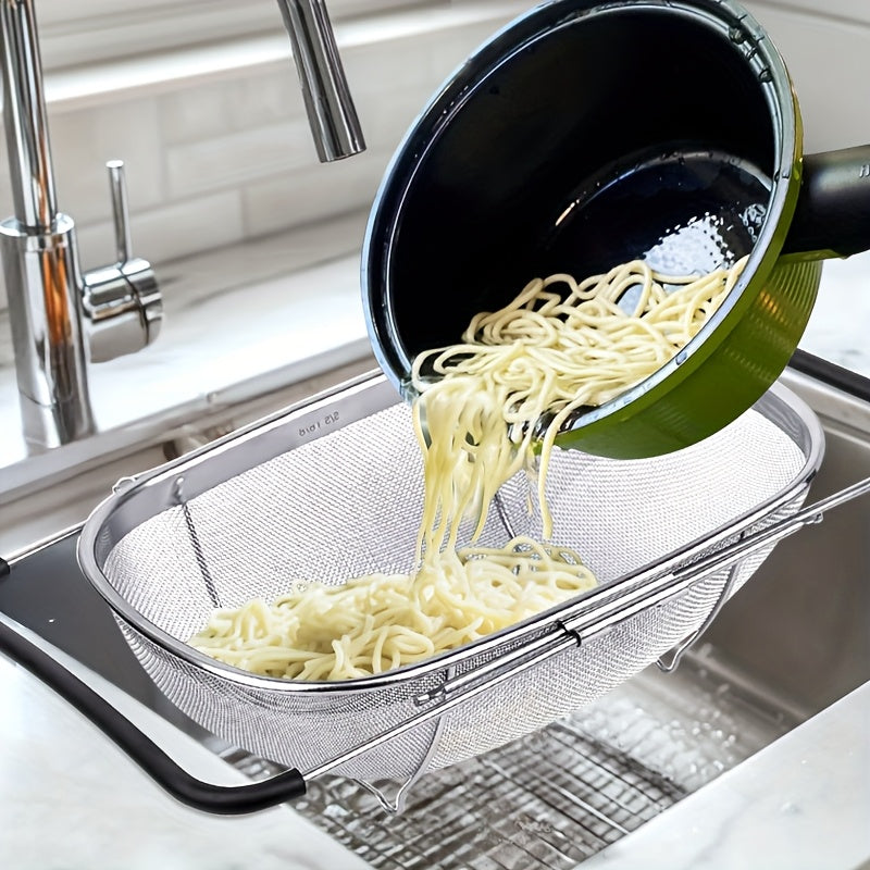 Expandable Stainless Steel Filter with Fine Mesh for Kitchen