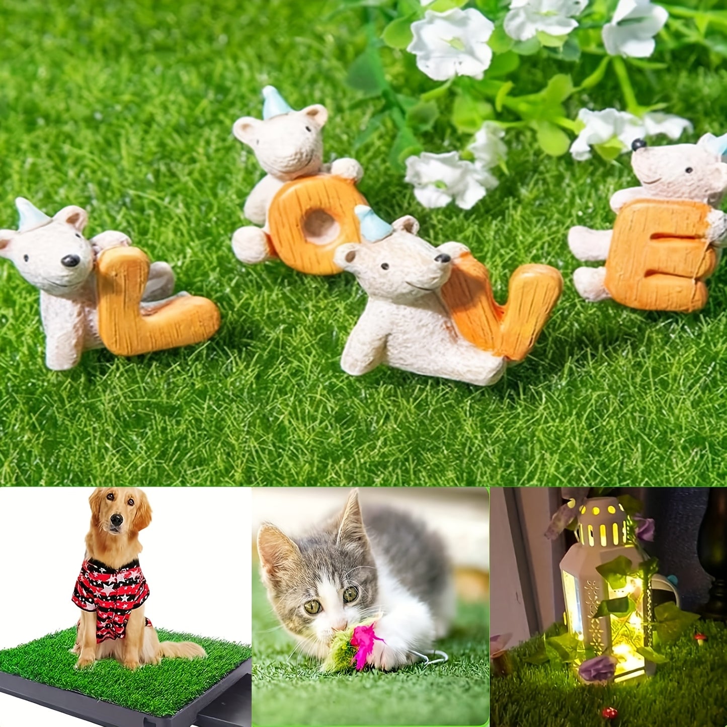 Chicken Nesting Box Pads Set with Washable Artificial Grass