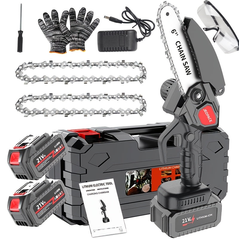 Mini Cordless Chainsaw 6 Inch Handheld Electric Pruner