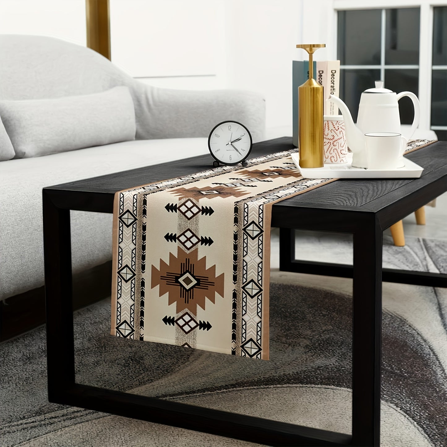 Bohemian Western Geometric Table Runner for Home Decor