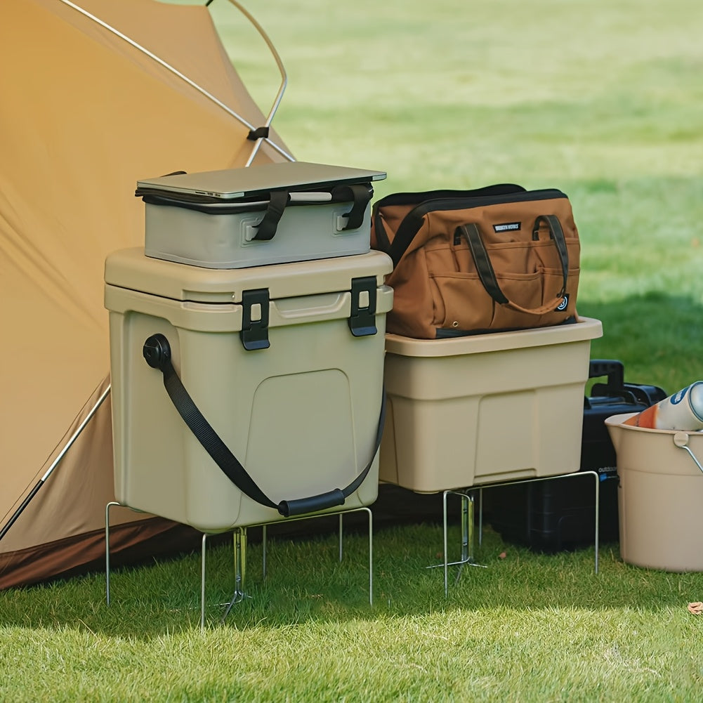 Moisture Resistant Collapsible Metal Camping Cooler Rack