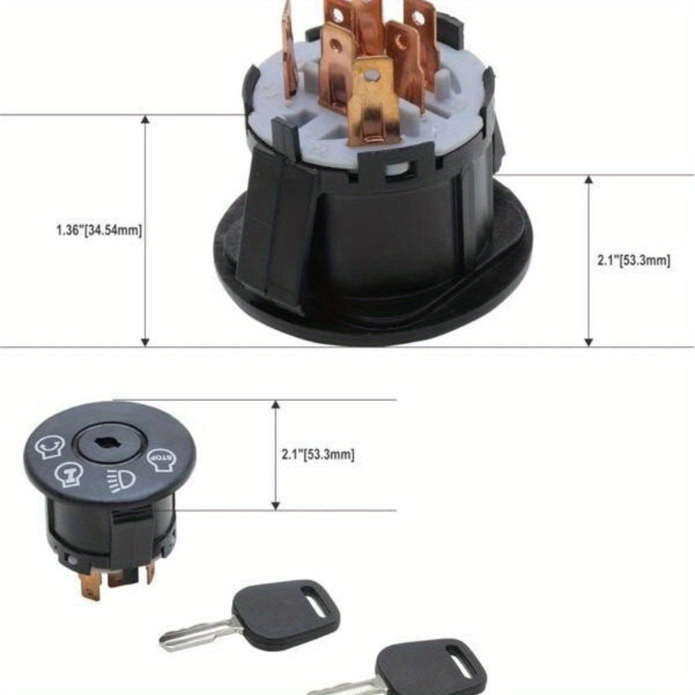 Ignition Key Switch with Key for Lawn Mower Tractor Accessories