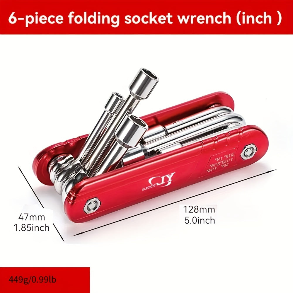 Deximro 6 Piece Compact Hexagon Socket Wrench Set