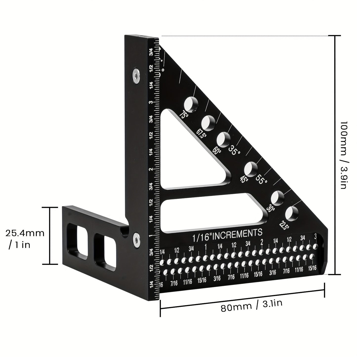 High Precision Aluminum Alloy Square Protractor and Miter Ruler