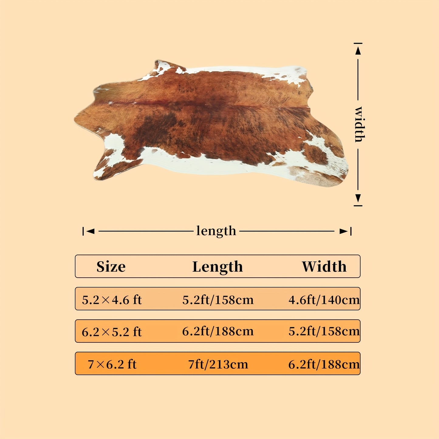 Imitation Cowhide Animal Print Mat for Bedroom and Office Decor