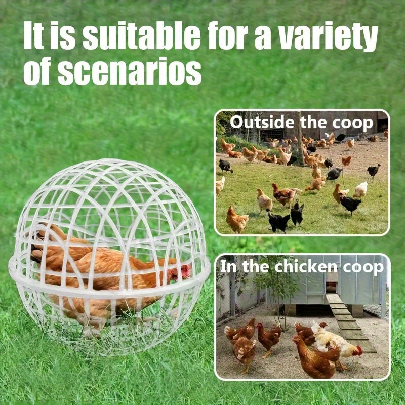 Portable Rolling PVC Chicken Coop Ball for Backyard Use