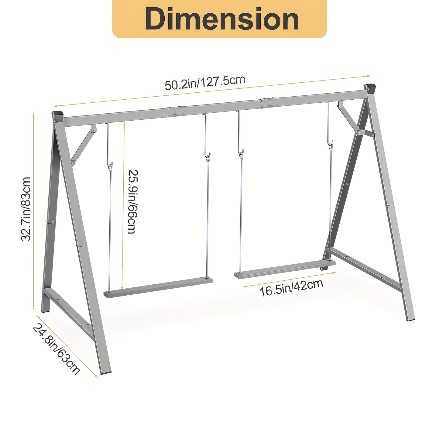 Chicken Perch Swing Set Durable Iron Alloy Platform for Hens