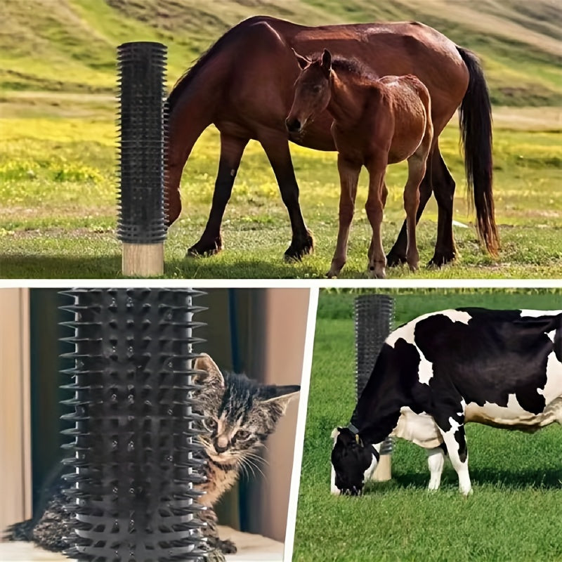 Durable Rubber Animal Grooming Brush for Multi Species Use