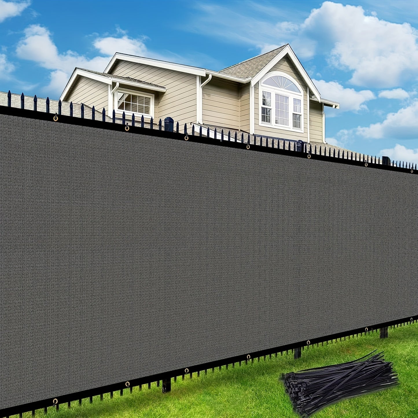 Brown Privacy Screen Fence 4ftx50ft Heavy Duty Mesh