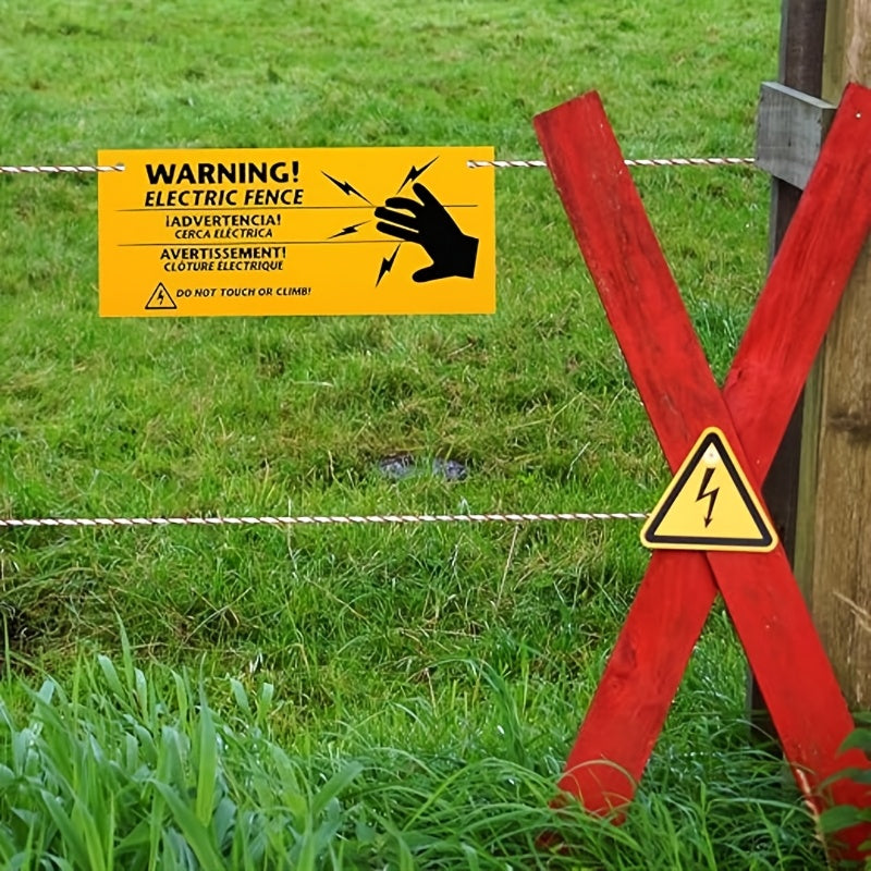 8pcs Electric Fence Warning Signs