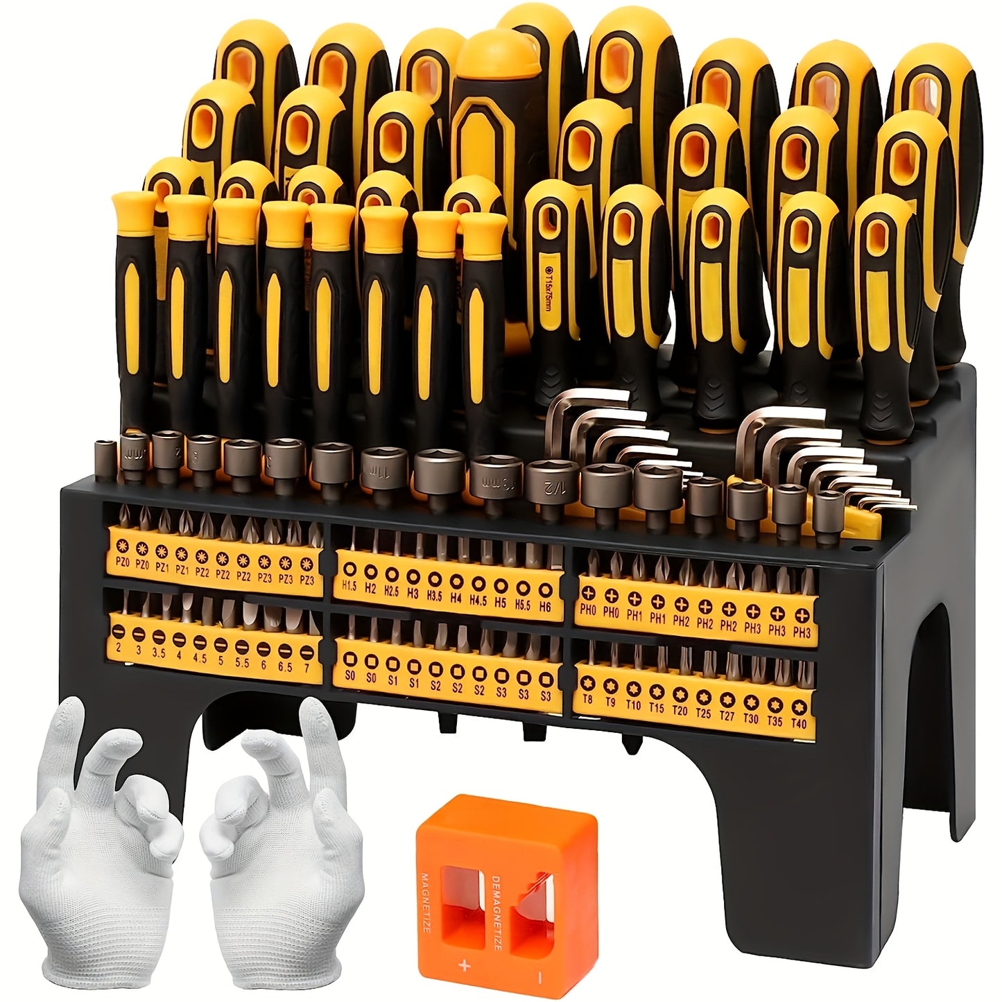 Premium 131 Piece Magnetic Screwdriver Set for Men