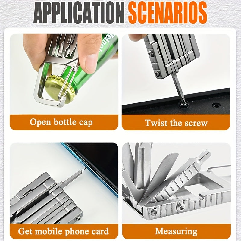 13 in 1 Multifunction Stainless Steel Tool for Outdoor Activities
