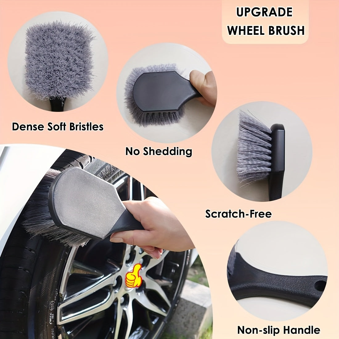 48 Inch Long Handle Car Wash Brush Kit with Microfiber Mop Heads