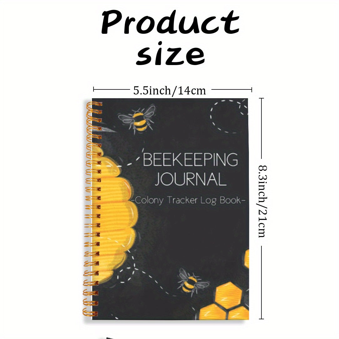 Beekeeping Journal Diary Honeycomb Design Spiral Binding