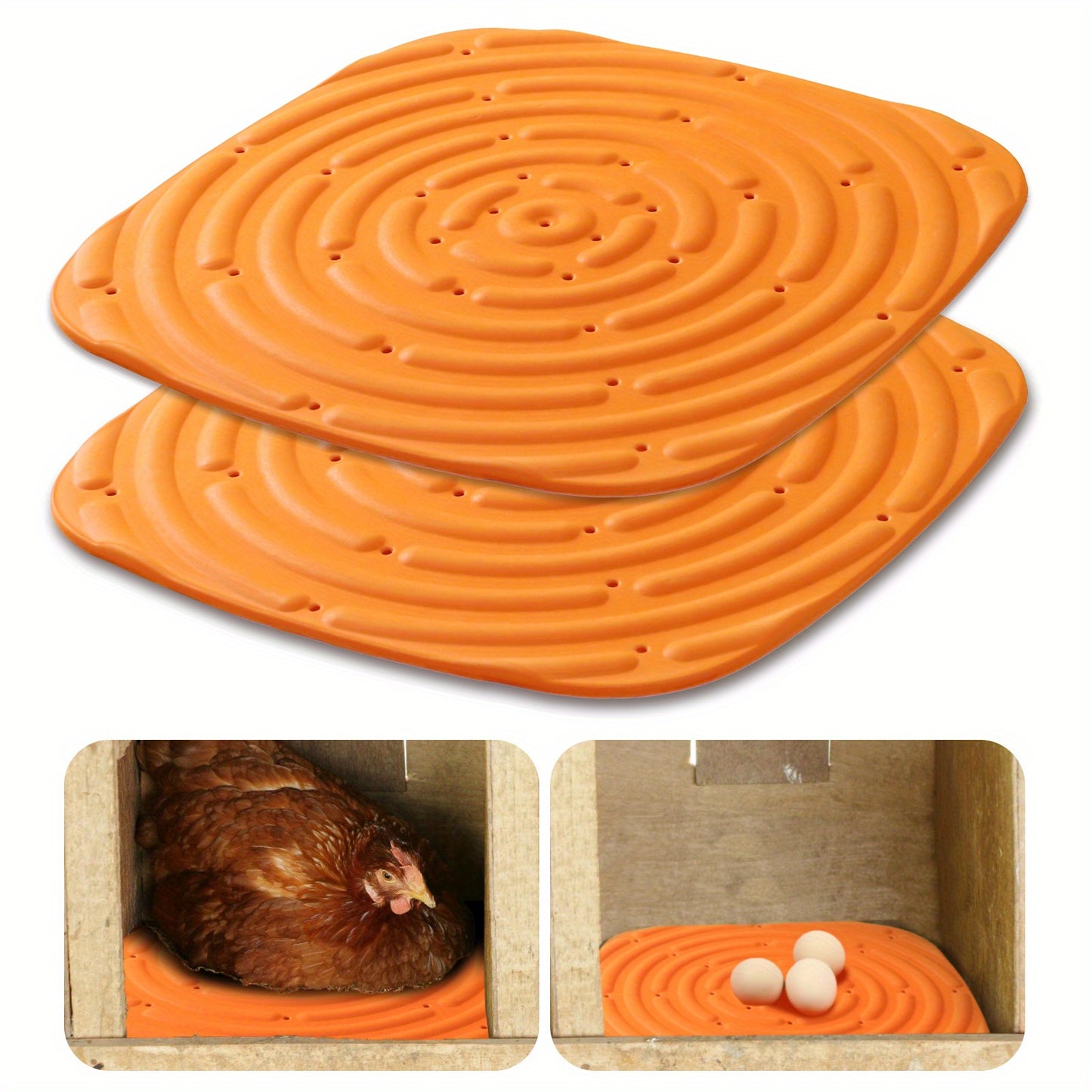 Two Pack Washable Chicken Nesting Pads For Coop Liners