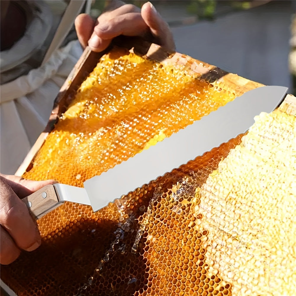 Three Piece Stainless Steel Beekeeping Tool Set with Knife