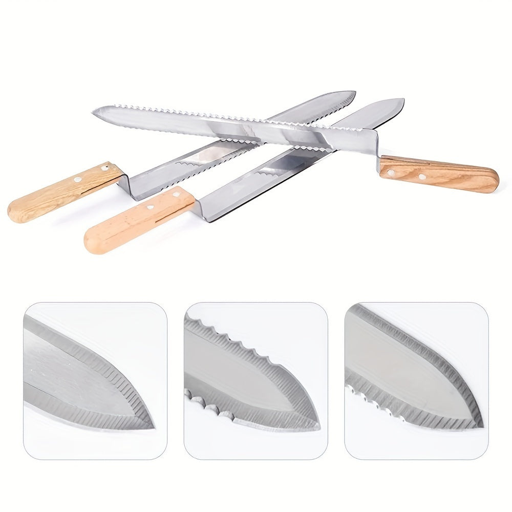Three Piece Stainless Steel Beekeeping Tool Set with Knife
