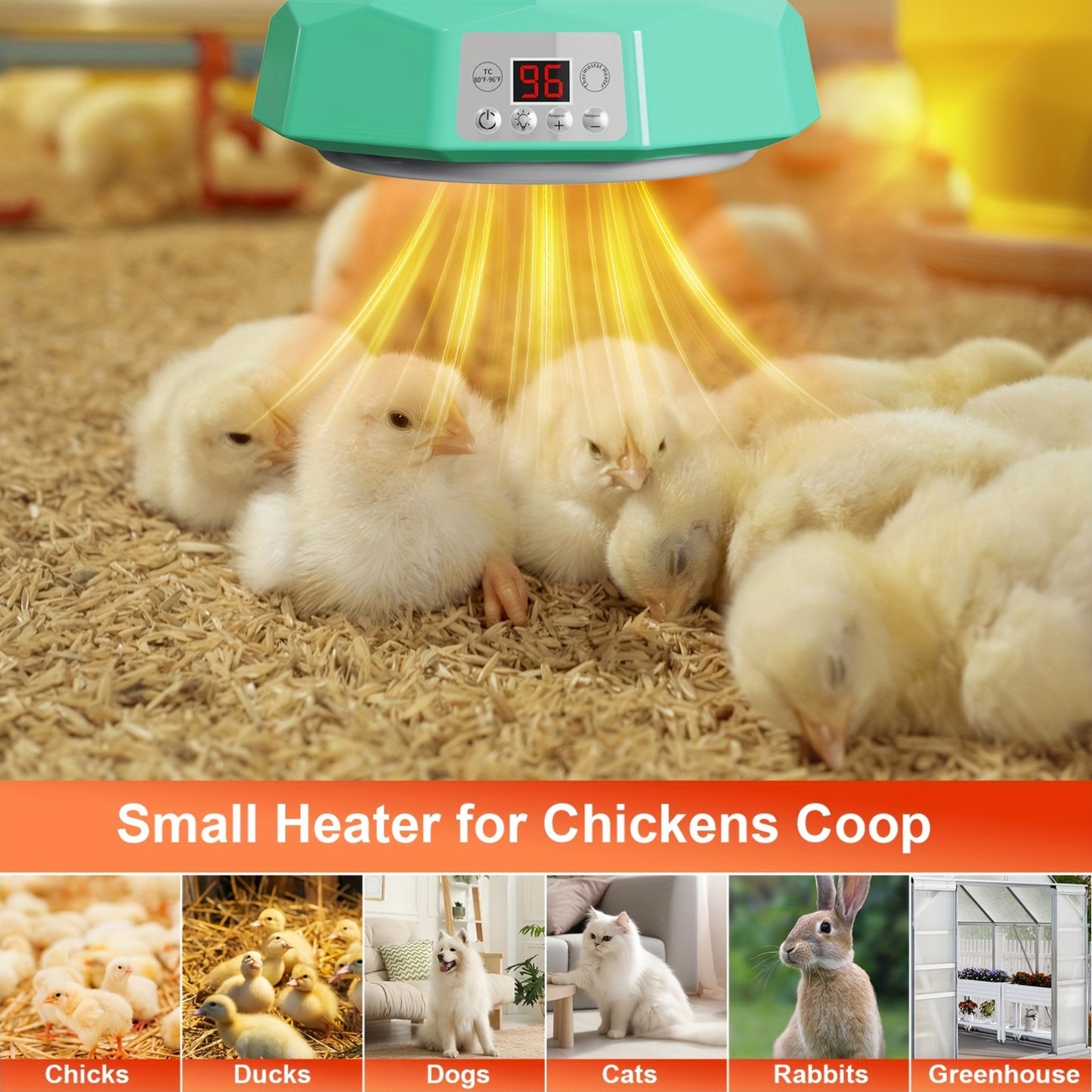 Chick Brooder Heater With Digital Display Remote Control