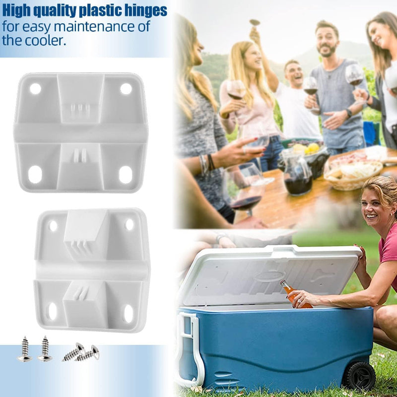 Cooler Replacement Hinges and Screw Kits Set of 6 Durable Parts