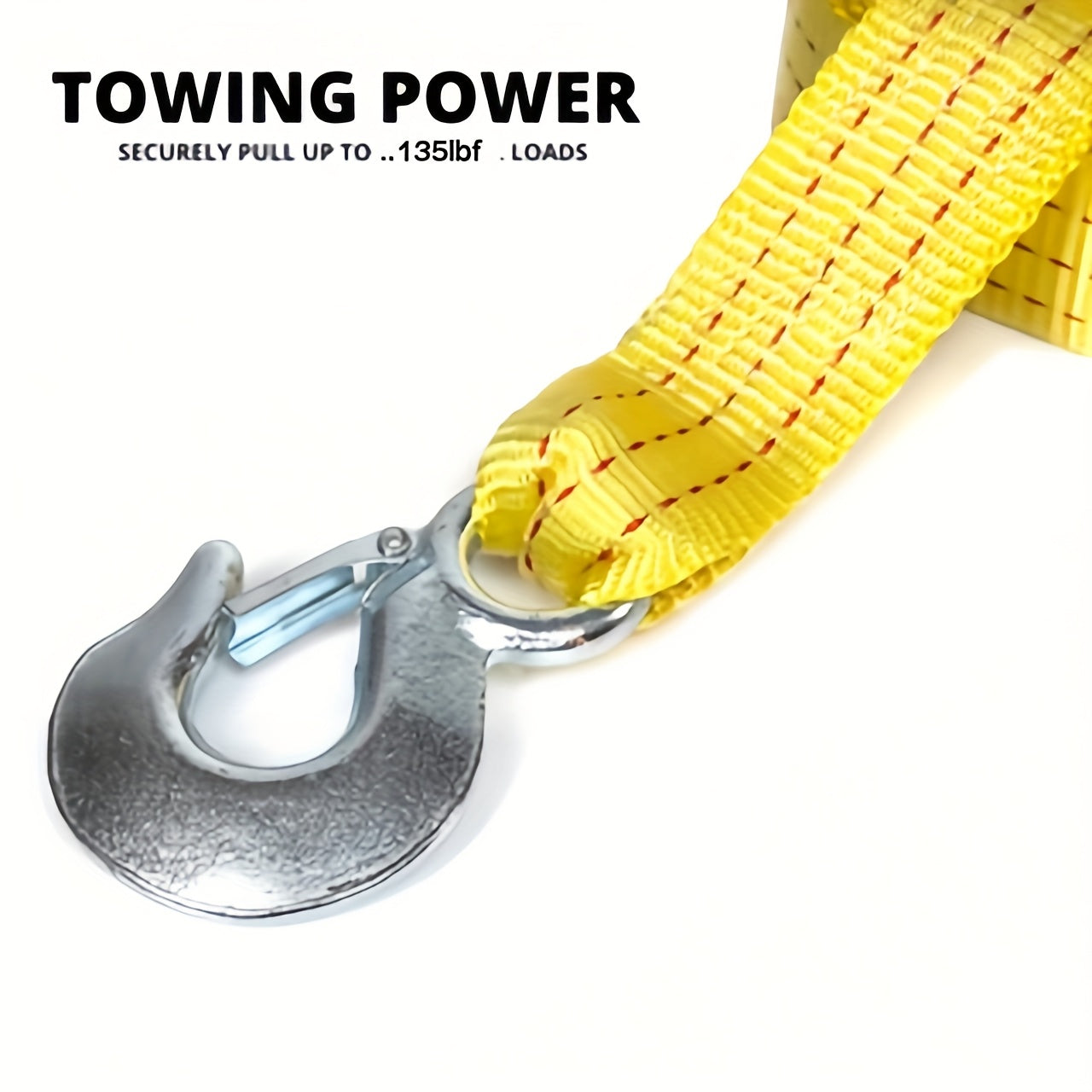 Heavy Trailer Winch Strap 20 Foot 2 Inch Load Capacity Yellow