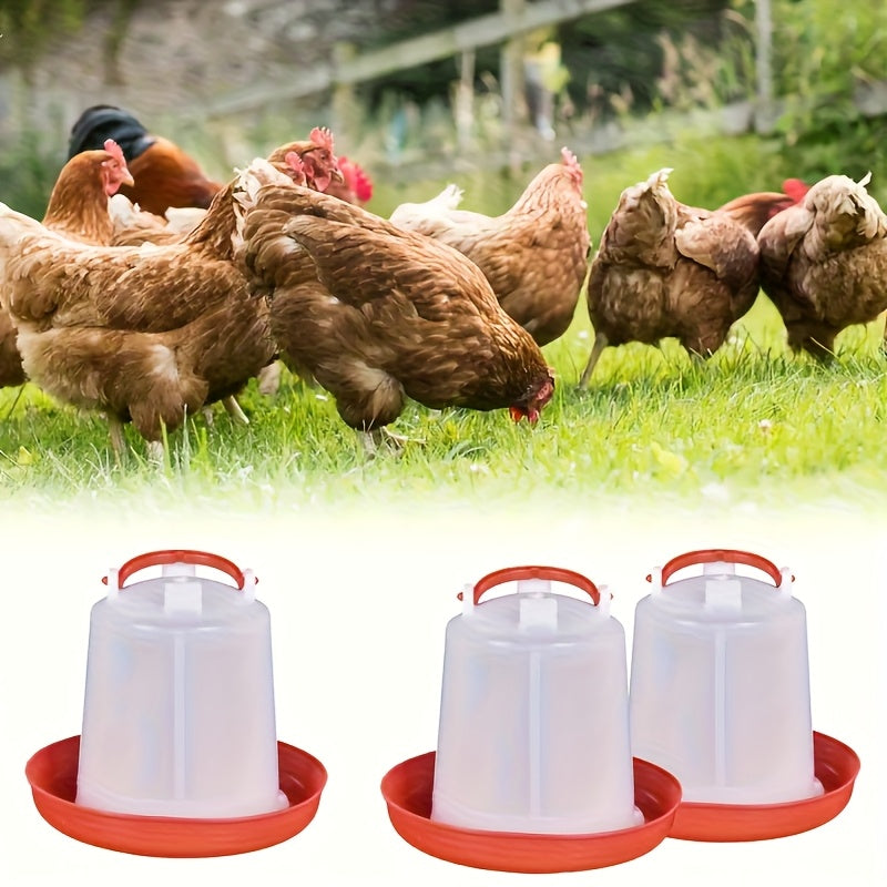 Two Sets Large 9.84 Inch Automatic Feeders And Waterers