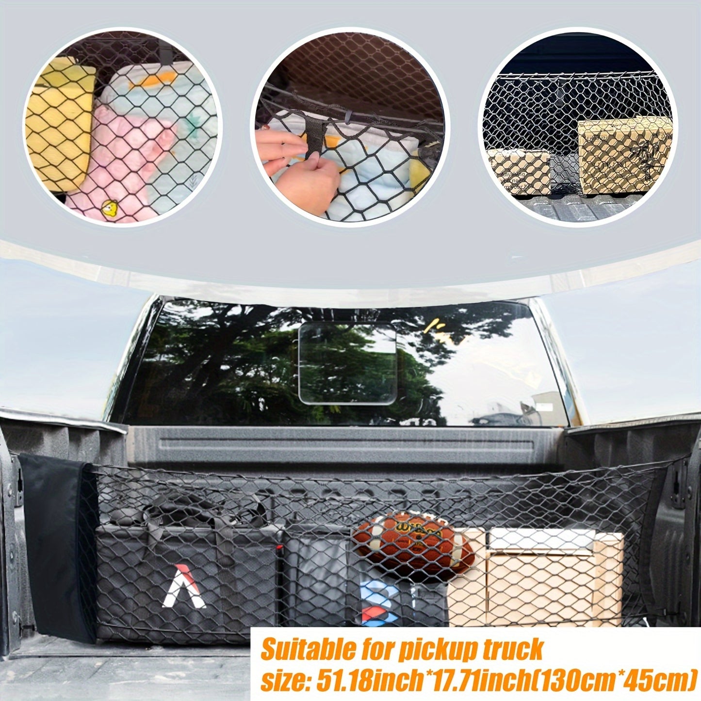 Ford Maverick Trunk Cargo Net Heavy Duty Stretch Organizer