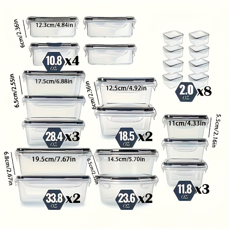 48pcs Airtight Food Storage Container Set with Easy Secure Lids
