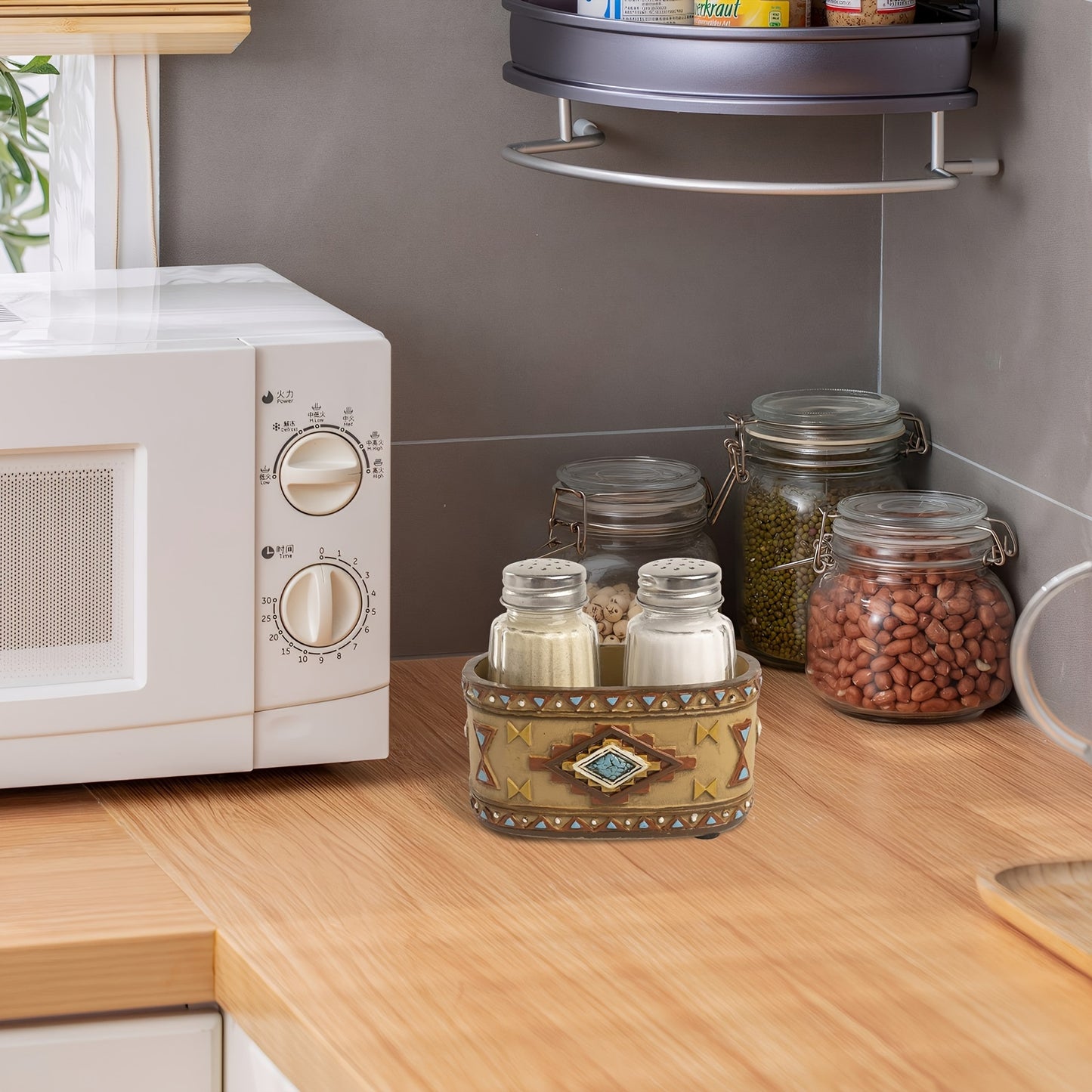 Flangairy Western Salt and Pepper Shaker Set with Stainless Steel Lid