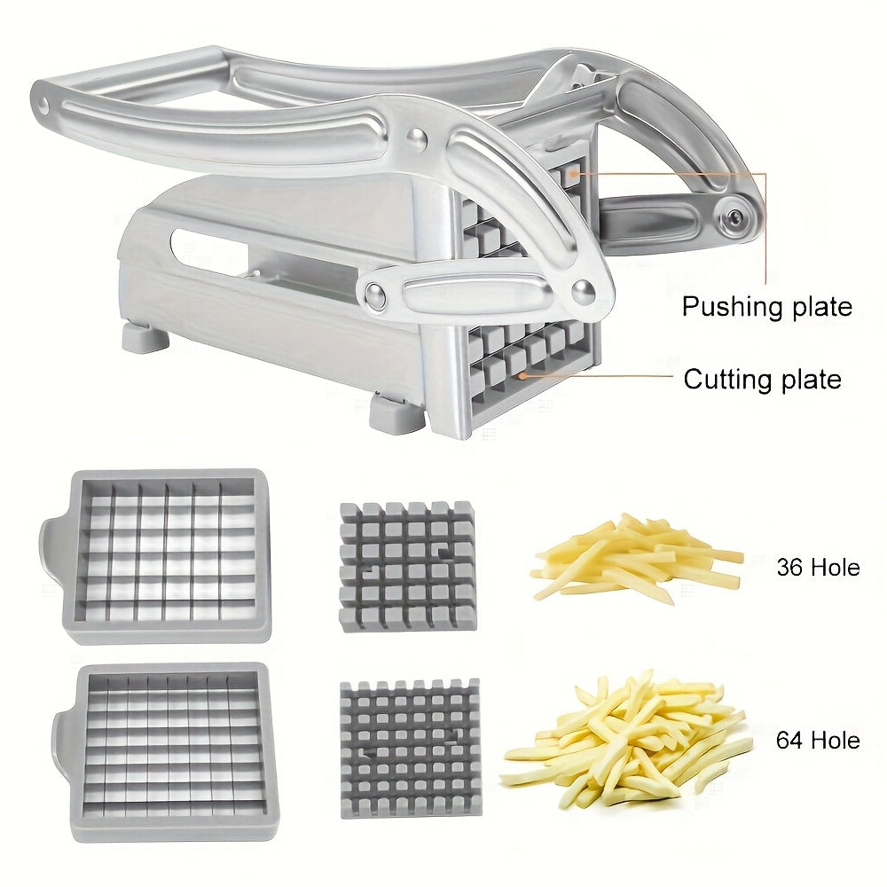 French Fries Cutter with 2 Blades Stainless Steel Professional French Fries Slicer for Pressing French Fries