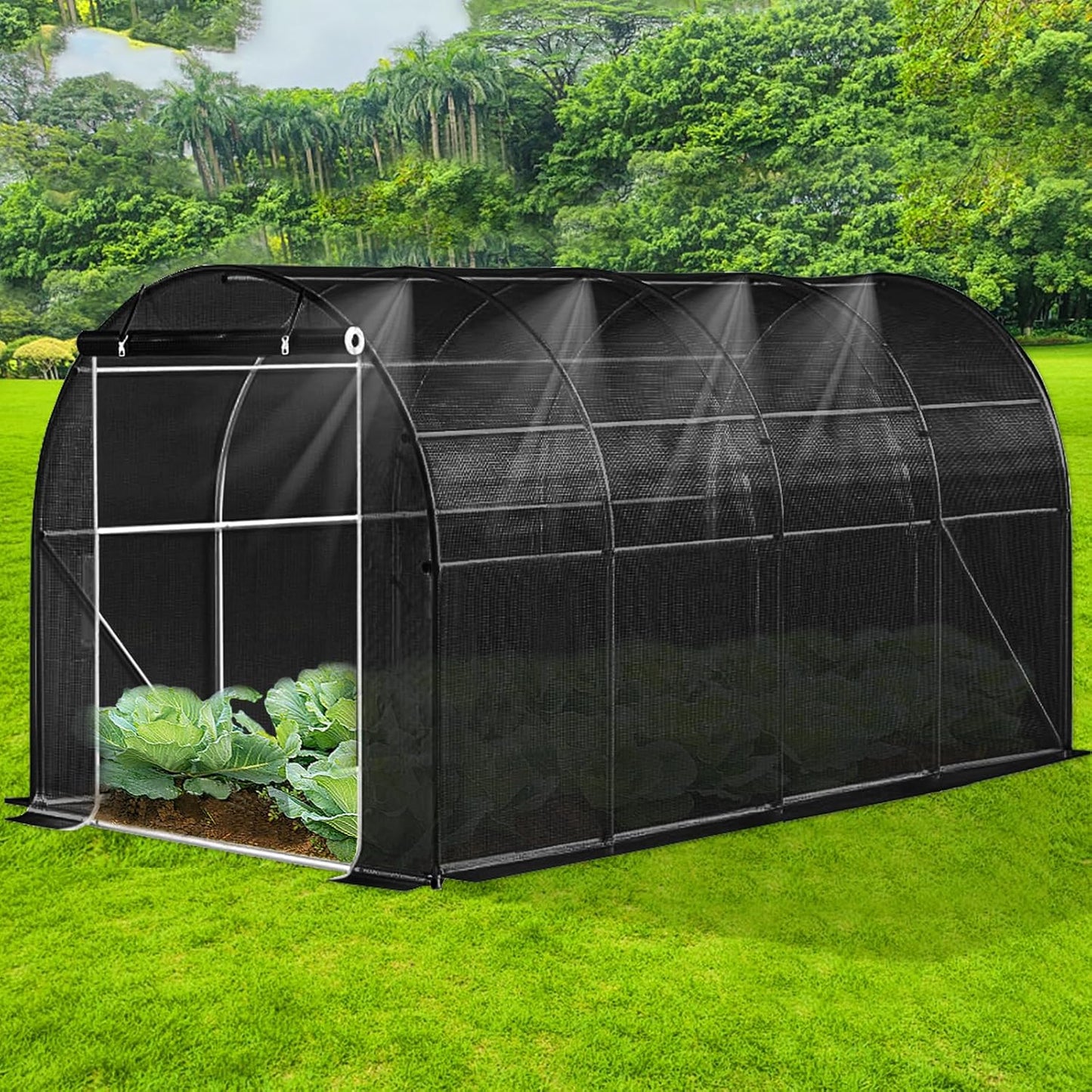 Walk In Tunnel Greenhouse With Integrated Watering System