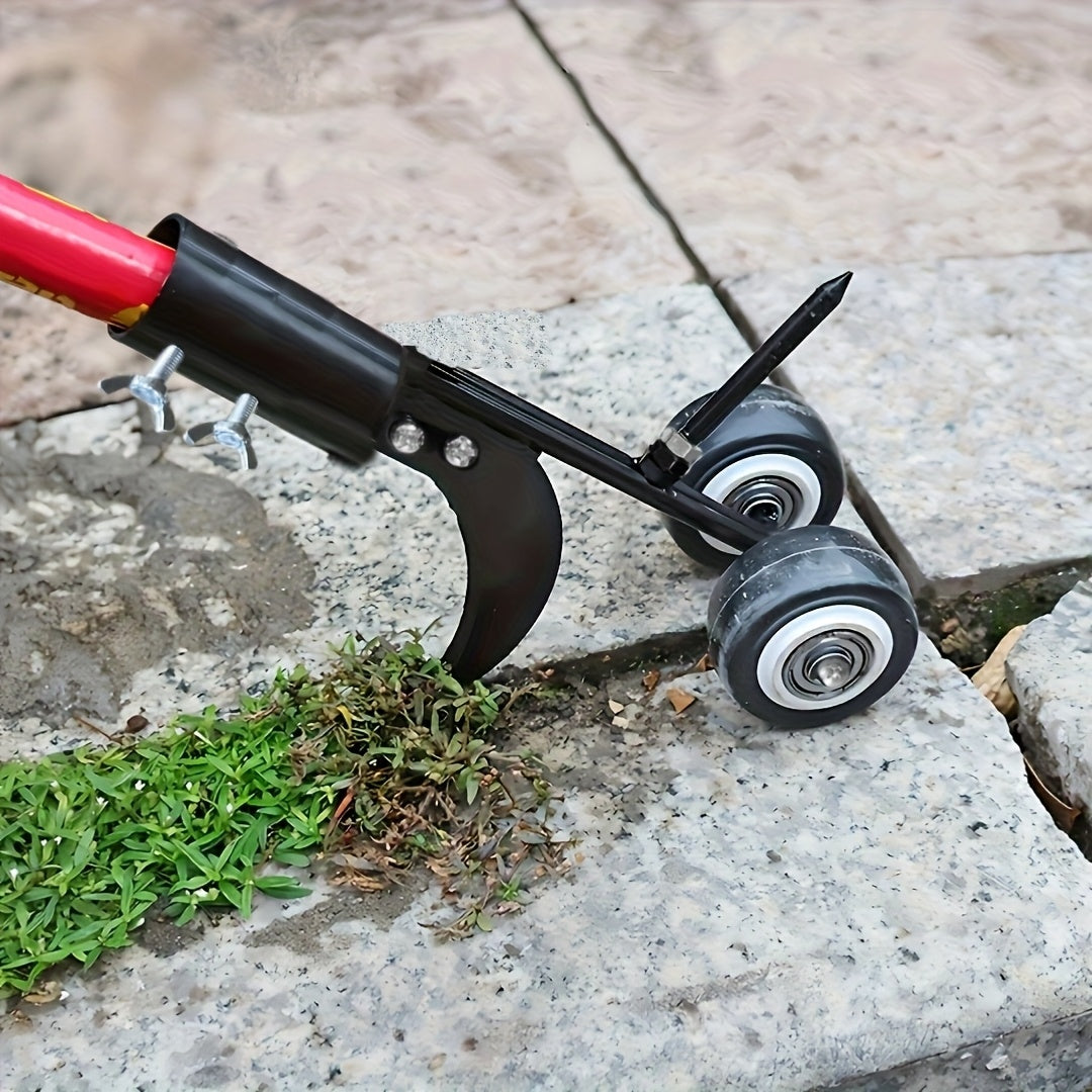 Heavy Duty Metal Garden Weeding Roller with Adjustable Handle