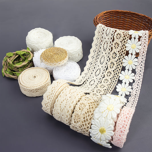 Vintage Lace Ribbon 24 Yards Scalloped Edge Crochet Trim