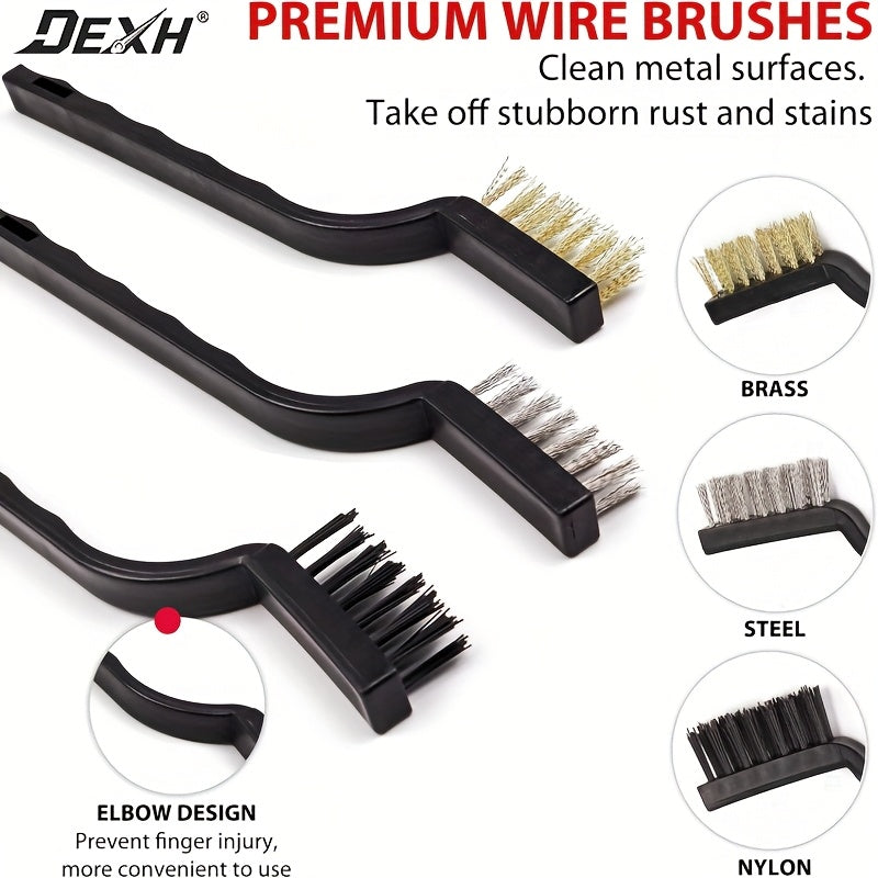 Car Detail Brush Kit Eight Piece Interior Cleaning Tools