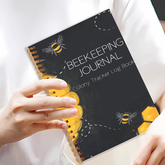Beekeeping Journal Diary Honeycomb Design Spiral Binding
