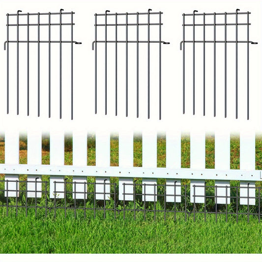 Metal Dog Barrier Fence 25 Panels Garden Border Containment