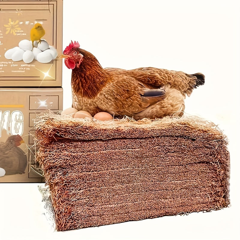 7 Pcs Reusable Coconut Palm Mats For Chicken Coop Nesting Moisture Proof Heat Insulating Ideal For Birds And Reptiles