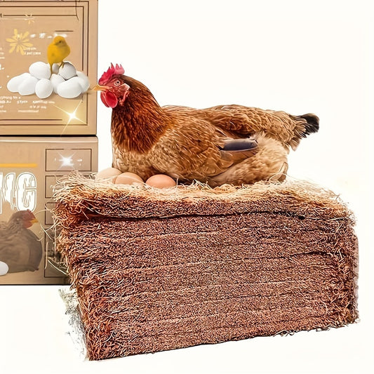 7 Pcs Reusable Coconut Palm Mats For Chicken Coop Nesting Moisture Proof Heat Insulating Ideal For Birds And Reptiles