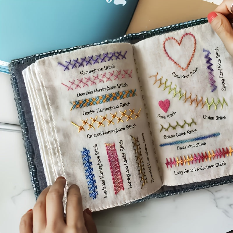 Beginner Sewing Kit With Embroidery Book And 106 Techniques