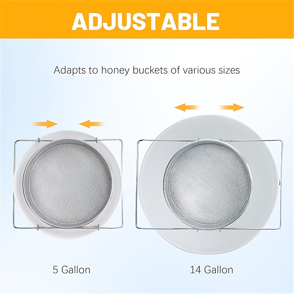 Stainless Honey Strainer Double Sieve With Extendable Arms