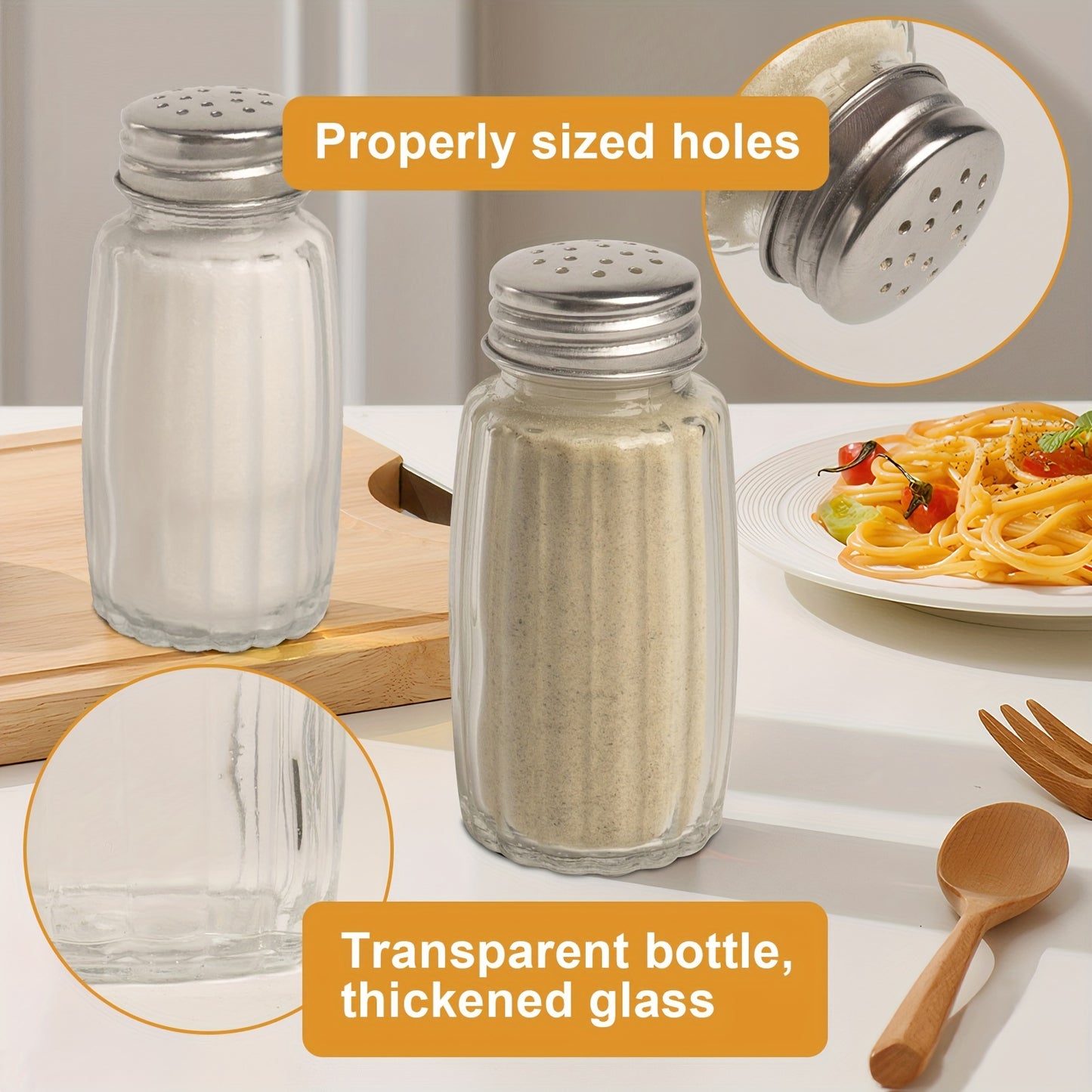 Flangairy Western Salt and Pepper Shaker Set with Stainless Steel Lid