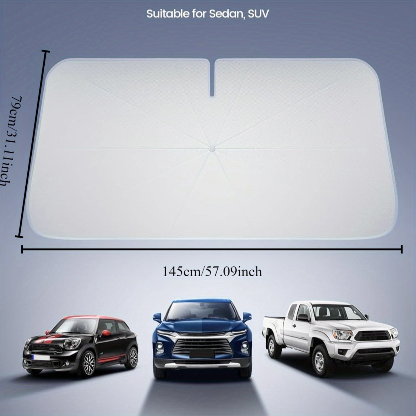 Car Windshield Sun Shade Umbrella Foldable Front Window SUV